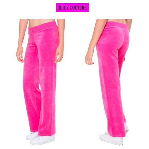 JUICY COUTURE NEW Y2K MAR VISTA SANGRIA Velour Drawstring Flare Jogger L - Picture 3 of 11